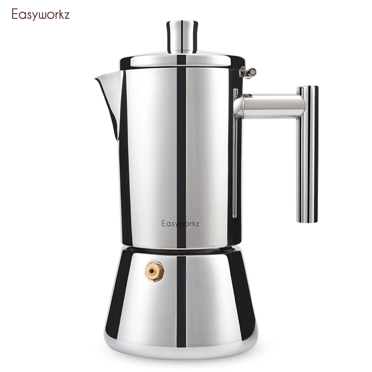 Easyworkz Diego Stovetop Espresso Maker Stainless Steel Italian Coffee Machine Maker Induction Moka Pot - Tegulane Global
