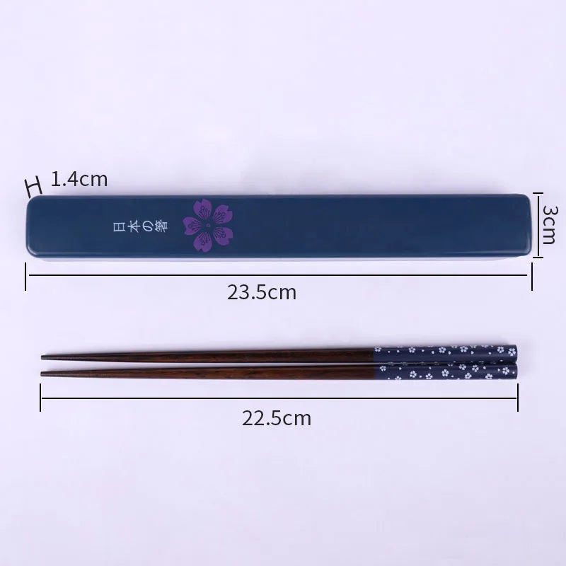 Japanese Chopsticks Natural Ironwood Handmade Value Gift Sushi Chinese Food Reusable Portable Travel Tableware with Box Set - Tegulane Global