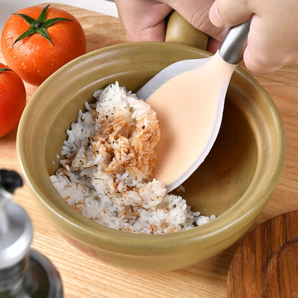 1/5Pcs Non-stick Silicone Spoon Cooking Spoon Anti-scalding Pot Rice High-temperature-resistant Spoon Durable Kitchen Gadgets - Tegulane Global