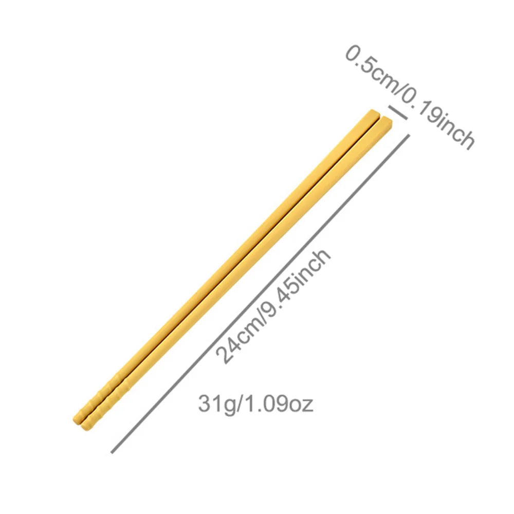 5/8Pairs Silicone Chopsticks Set Japanese Non-slip Chopsticks Noodle Sushi Food Chop Stick Kitchen Tableware Set Gift Dinnerware - Tegulane Global