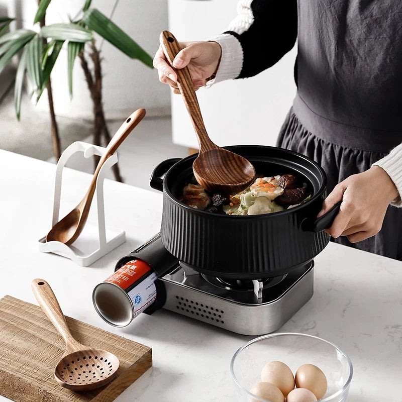 1-10 PC Wooden Cooking Spoons Smooth Teak Wooden Cooking Utensils Non-Stick Wooden Cooking Utensils – Wooden Spoons Set - Tegulane Global