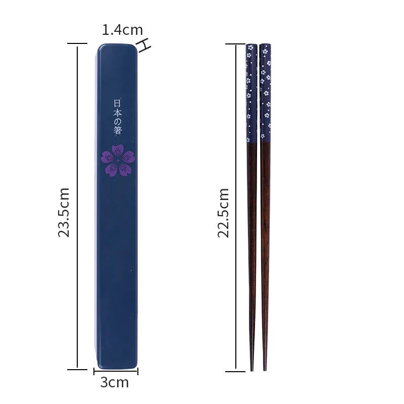 Japanese Chopsticks Natural Ironwood Handmade Value Gift Sushi Chinese Food Reusable Portable Travel Tableware with Box Set - Tegulane Global