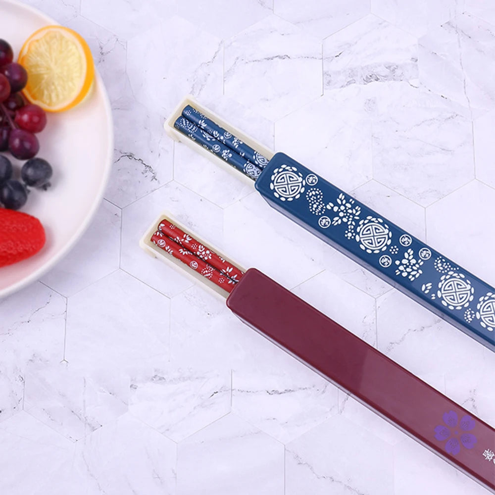 Japanese Chopsticks Natural Ironwood Handmade Value Gift Sushi Chinese Food Reusable Portable Travel Tableware with Box Set - Tegulane Global