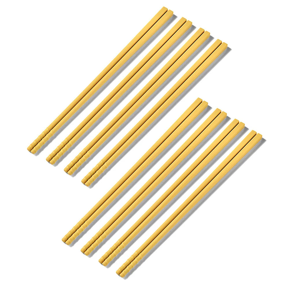 5/8Pairs Silicone Chopsticks Set Japanese Non-slip Chopsticks Noodle Sushi Food Chop Stick Kitchen Tableware Set Gift Dinnerware - Tegulane Global