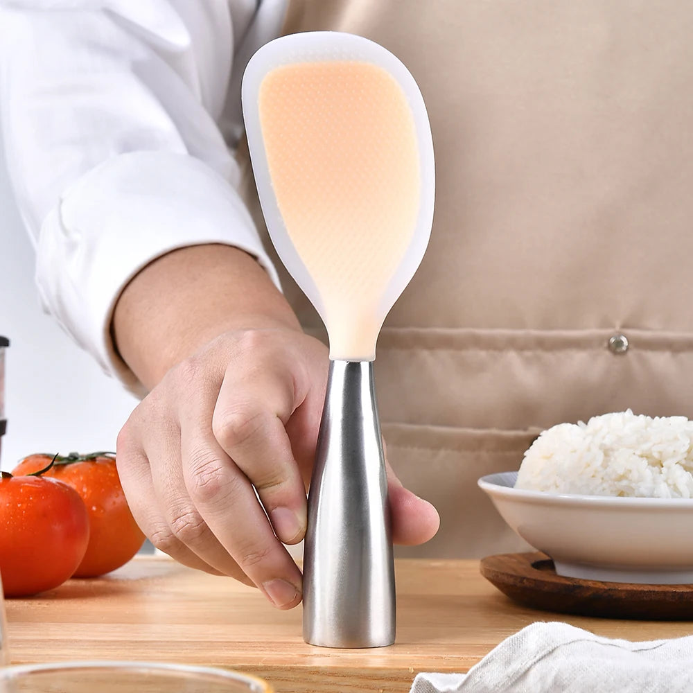 1/5Pcs Non-stick Silicone Spoon Cooking Spoon Anti-scalding Pot Rice High-temperature-resistant Spoon Durable Kitchen Gadgets - Tegulane Global