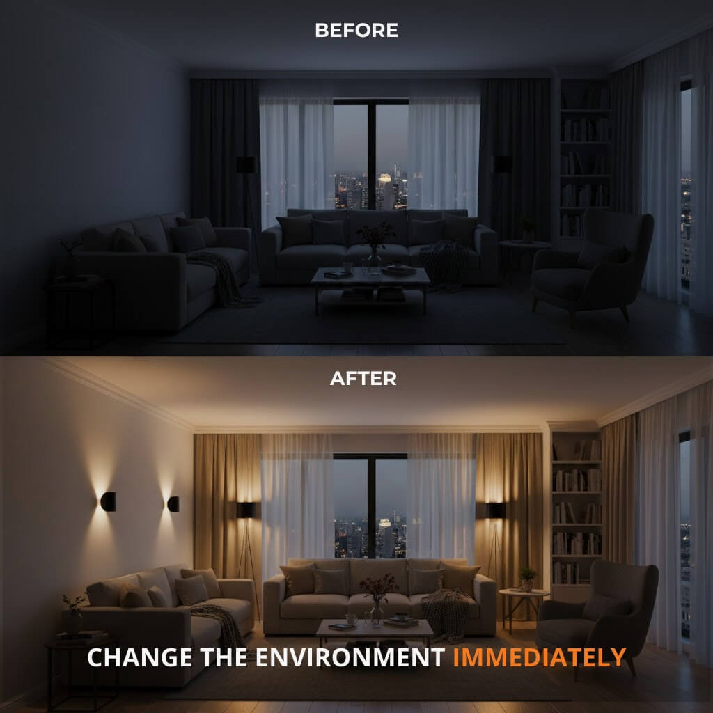 Up & Down Modern Wall Sconce Light - Tegulane Global