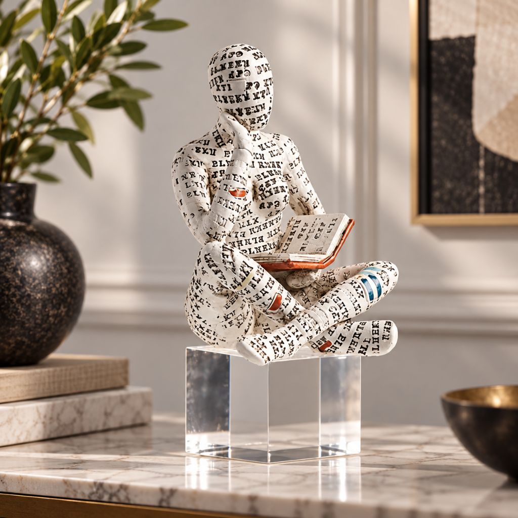 Abstract Resin Human Figure Sculpture