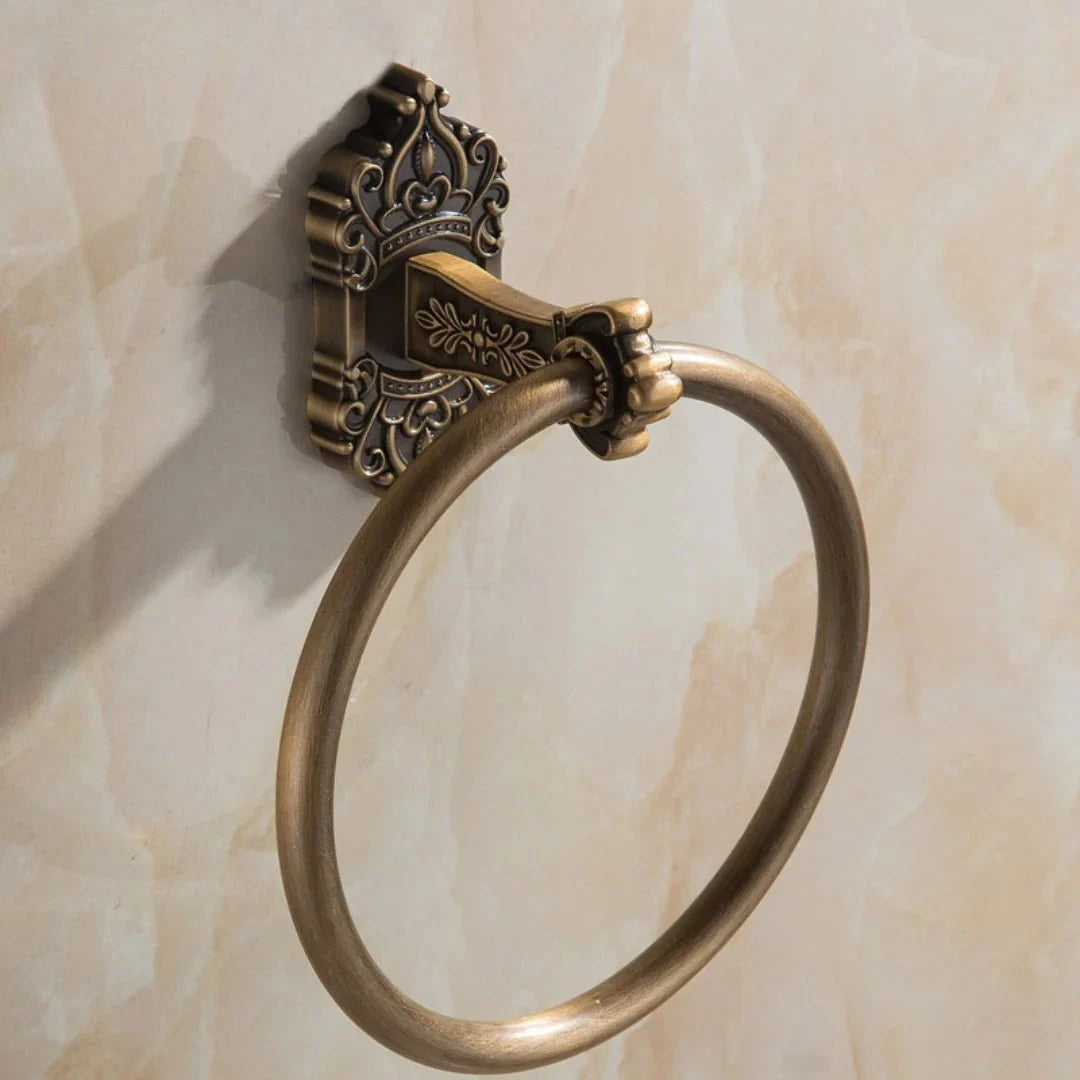 Antique Brass Hand Towel Ring for Bathroom - Tegulane Global