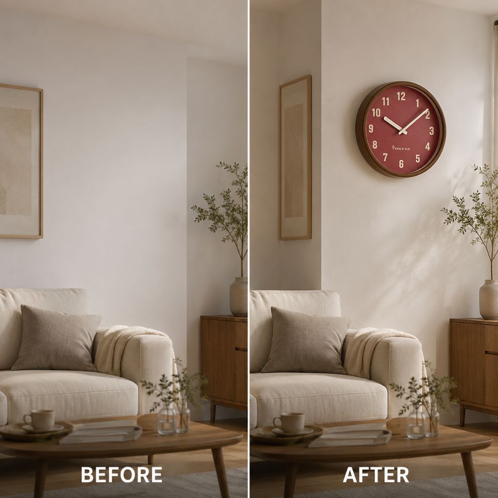 ArborFrame Solid Wood Silent Wall Clock - Tegulane Global