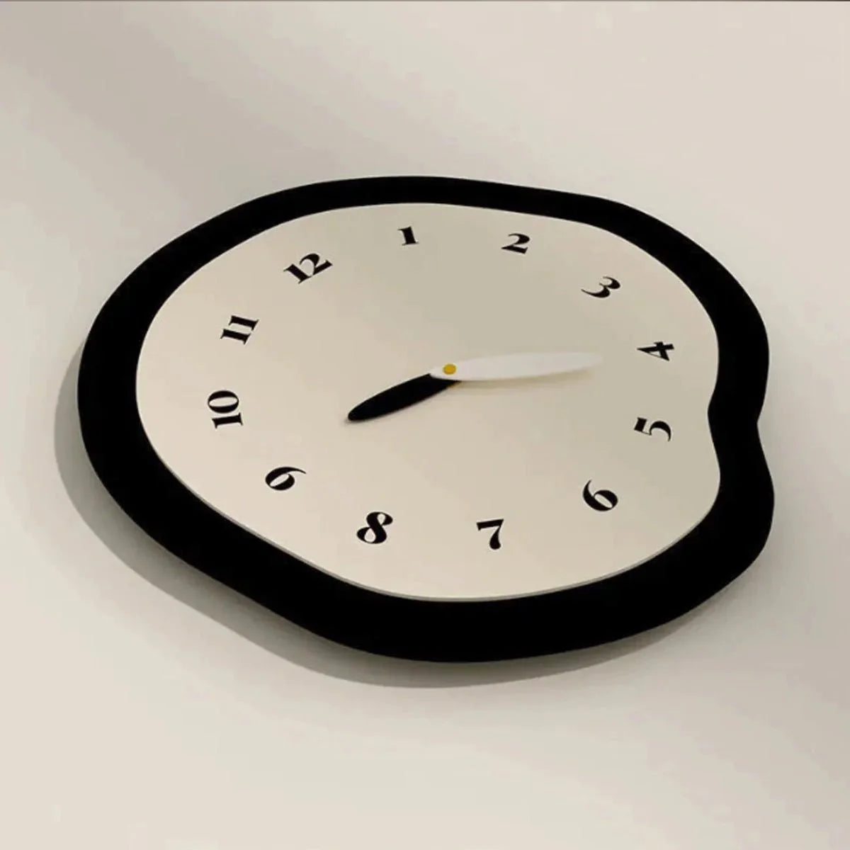 ArtTime - Abstract Distorted Silent Wall Clock with Pendulum - Tegulane Global
