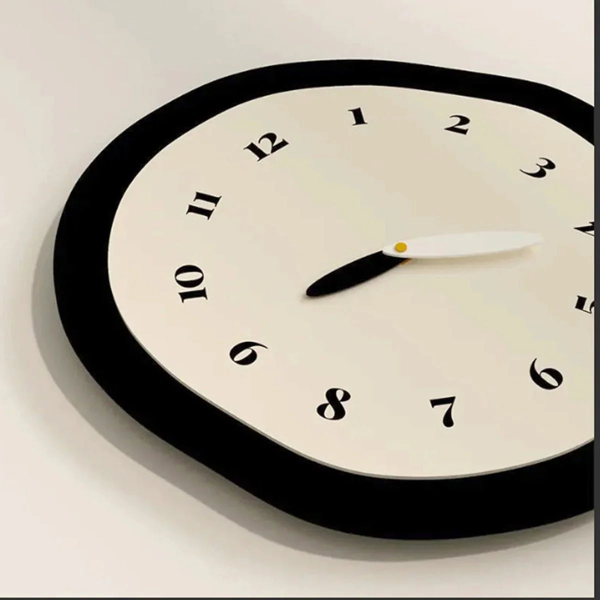ArtTime - Abstract Distorted Silent Wall Clock with Pendulum - Tegulane Global