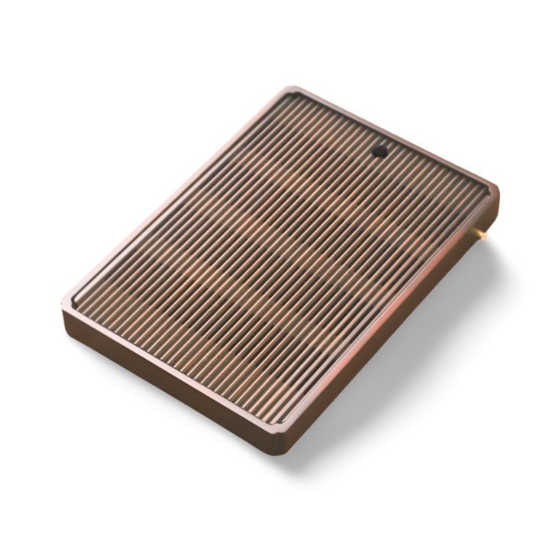 Bamboo Tea Tray Water Drain - Japanese Style - Tegulane Global