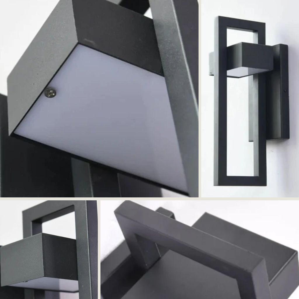 Black Up Down Outdoor Wall Light - Tegulane Global