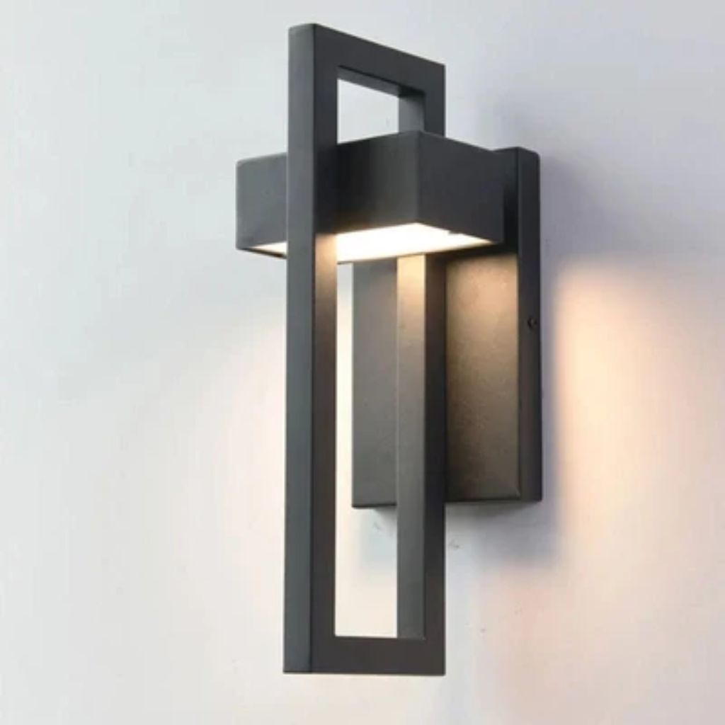 Black Up Down Outdoor Wall Light - Tegulane Global