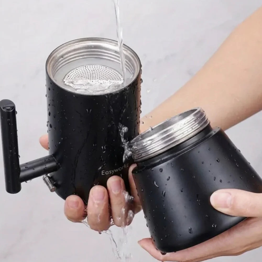 Black Stovetop Espresso Maker Stainless Steel Italian Moka Pot - Tegulane Global