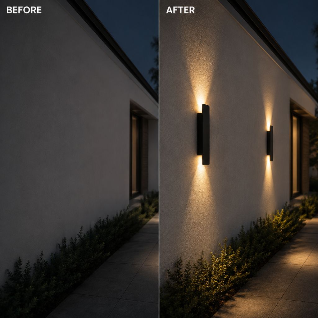 Black Weatherproof LED Wall Lights - Outdoor Style and Durability - Tegulane Global