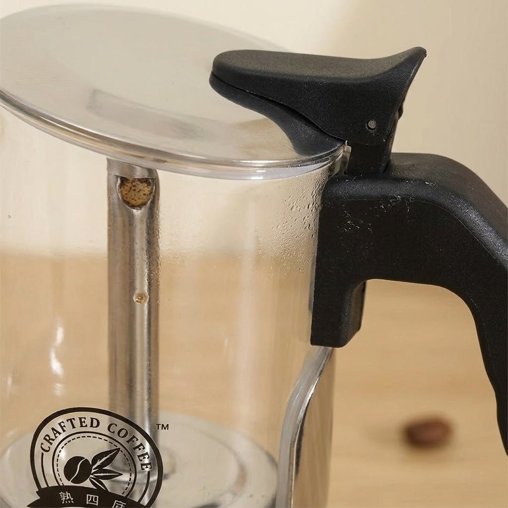 Borosilicate Glass Moka Pot Stovetop Espresso Maker - Tegulane Global