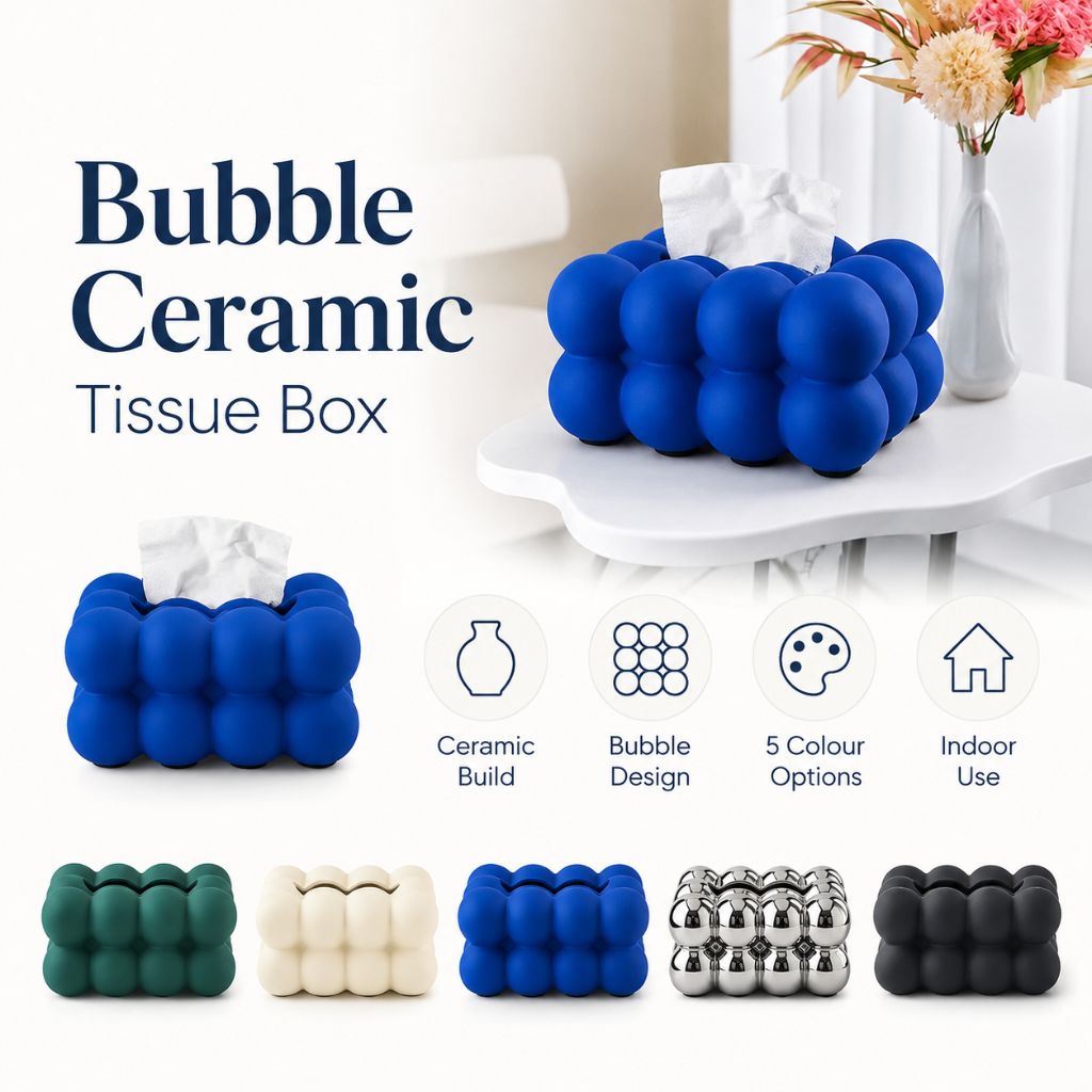 Bubble Ceramic Tissue Box - Tegulane Global