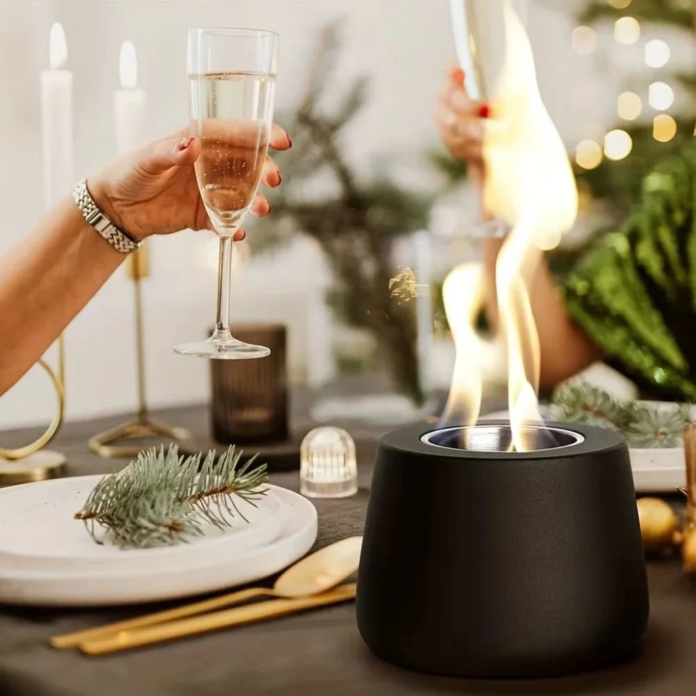 Fire Pit Tabletop Smokeless Cylinder Flame - Tegulane Global