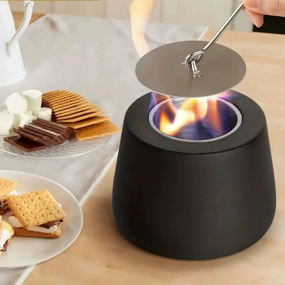 Fire Pit Tabletop Smokeless Cylinder Flame - Tegulane Global