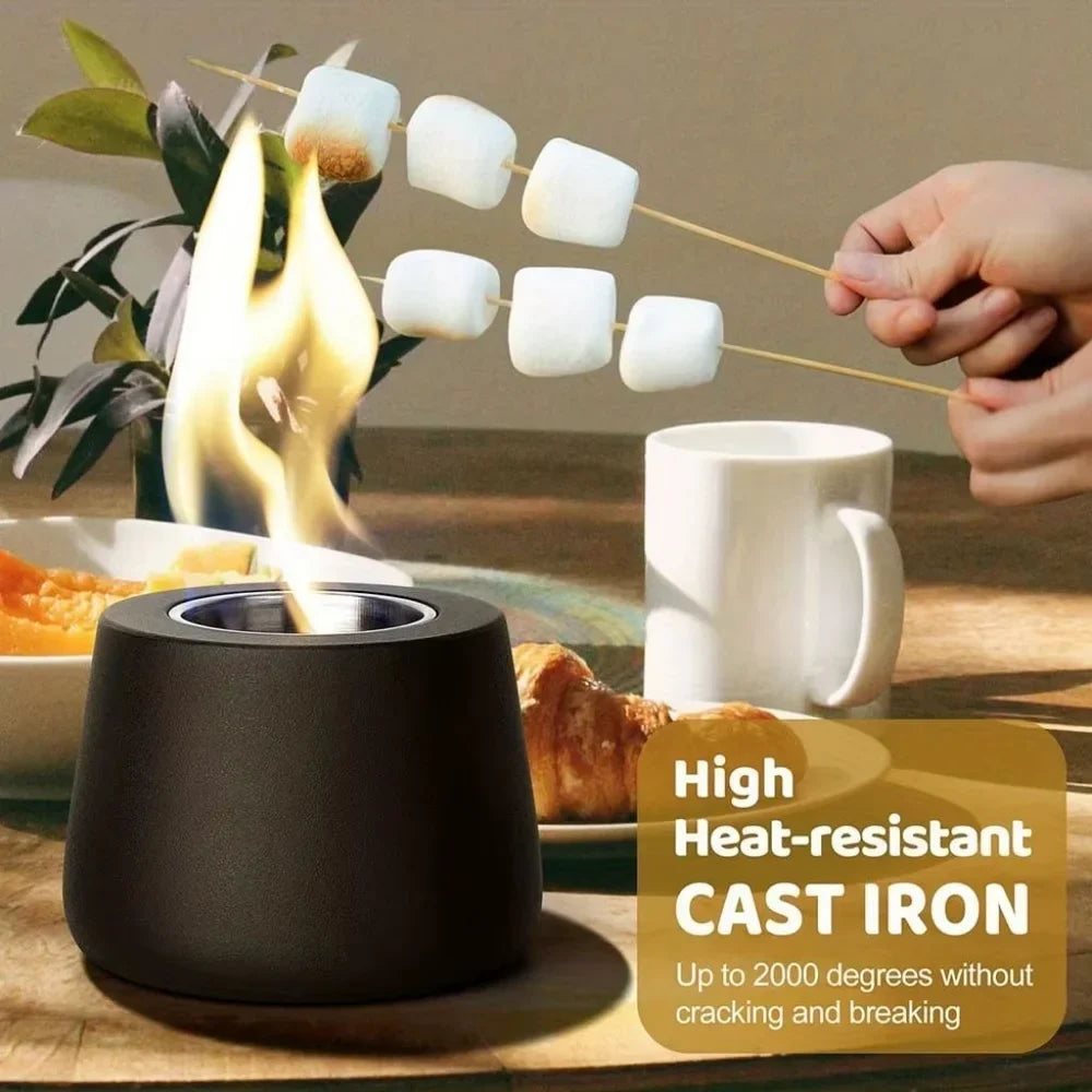 Fire Pit Tabletop Smokeless Cylinder Flame - Tegulane Global
