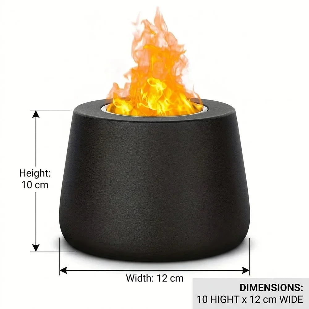 Fire Pit Tabletop Smokeless Cylinder Flame - Tegulane Global