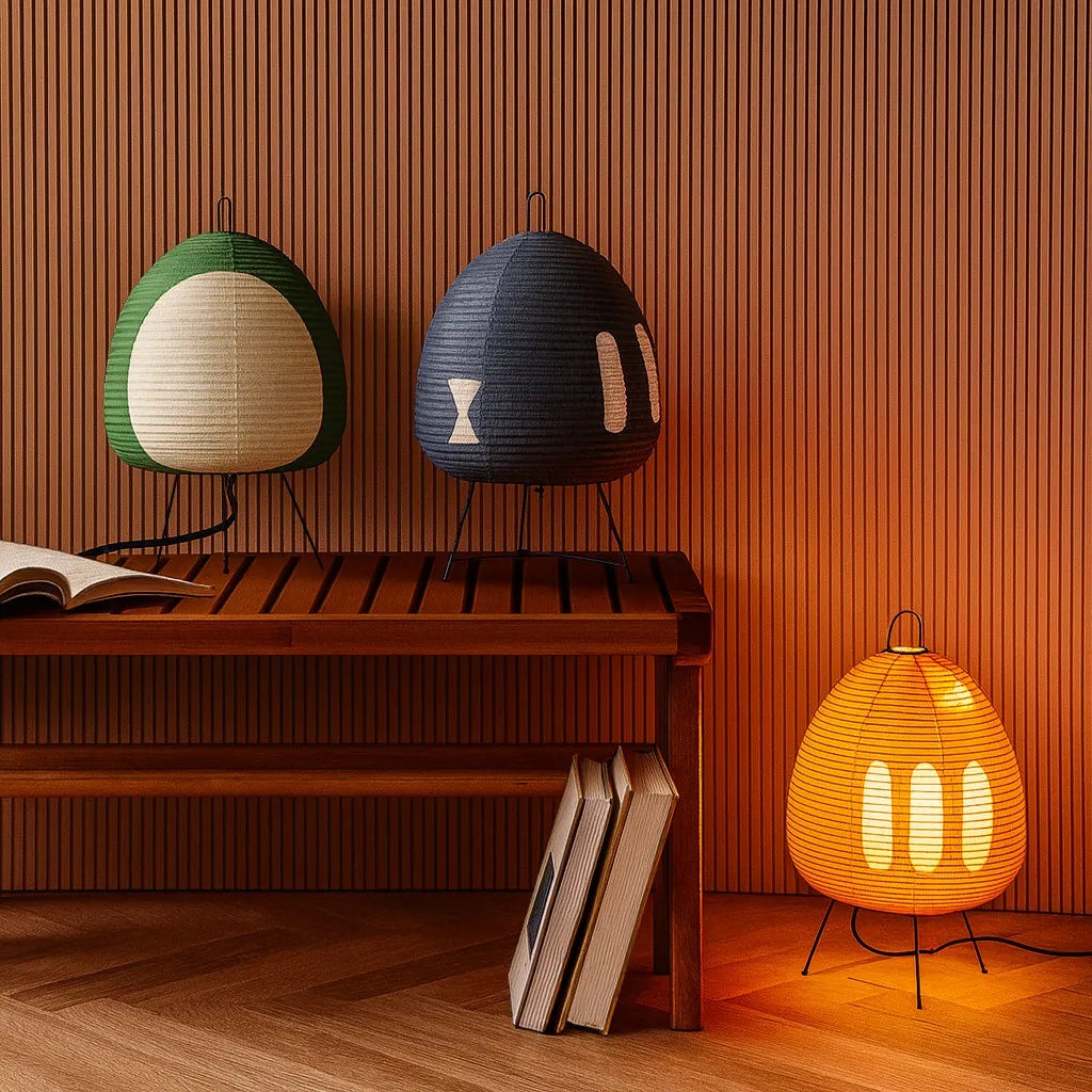 Colorful Paper Japanese Floor Lamp | LED Standing Light - Tegulane Global
