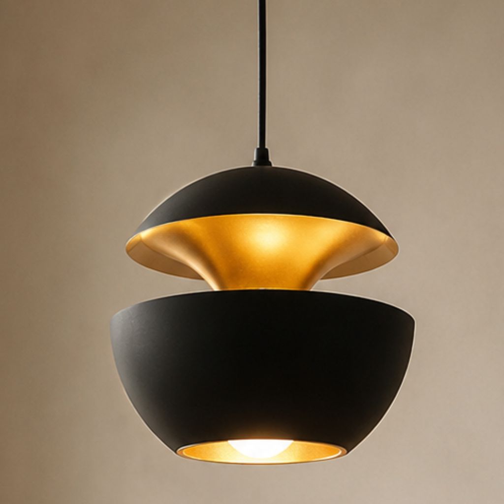 Modern Round Metal Pendant Light with Adjustable Cable - Tegulane Global