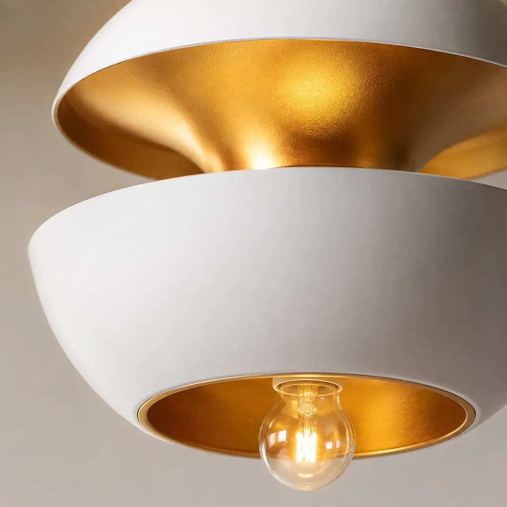 Modern Round Metal Pendant Light with Adjustable Cable - Tegulane Global