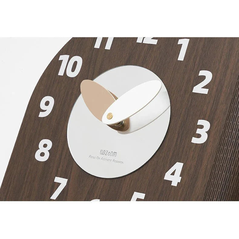 Double-Sided Wooden Corner Wall Clock – Walnut Design - Tegulane Global
