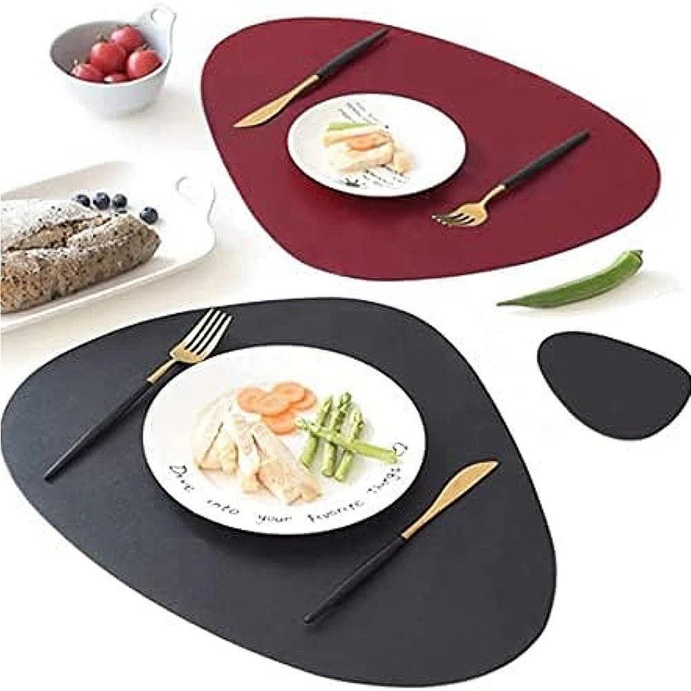 Ecological Leather Dual-Sided Placemats Set - Waterproof and Oil-Proof - Tegulane Global