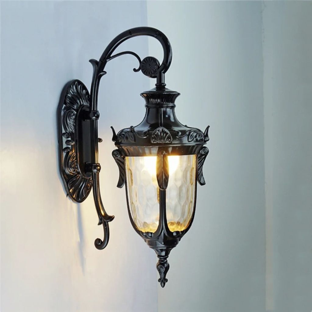 European Retro Outdoor Wall Lamp E27 Toughened Glass - Tegulane Global
