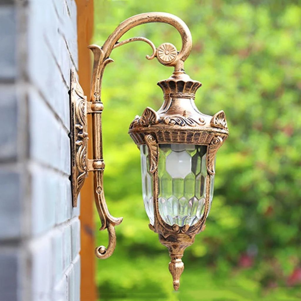 European Retro Outdoor Wall Lamp E27 Toughened Glass - Tegulane Global