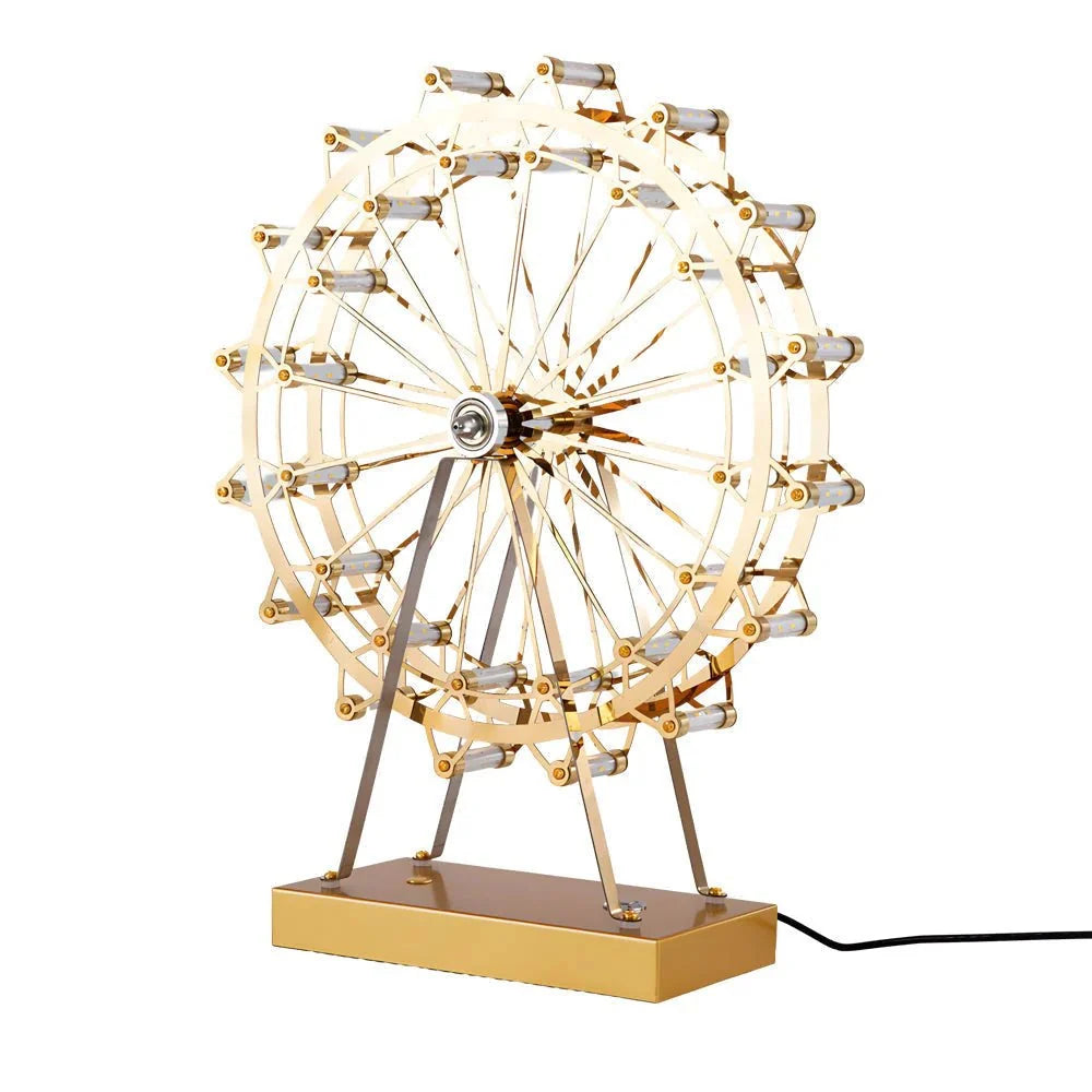 Ferris Wheel Gold Iron Table Lamp - Tegulane Global