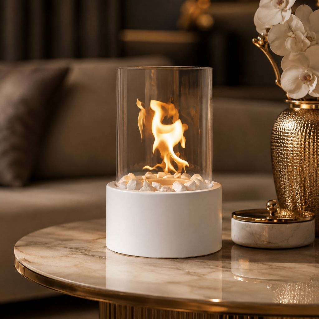 Fire Pit Tabletop Cozy Portable Cylinder Flame - Tegulane Global