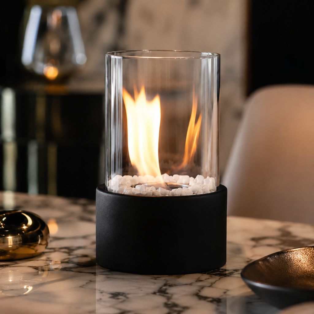 Fire Pit Tabletop Cozy Portable Cylinder Flame - Tegulane Global