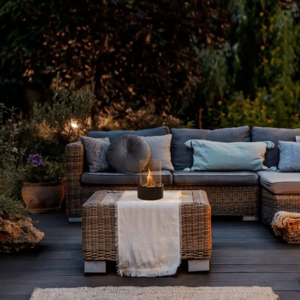 Fire Pit Tabletop Cozy Portable Cylinder Flame - Tegulane Global