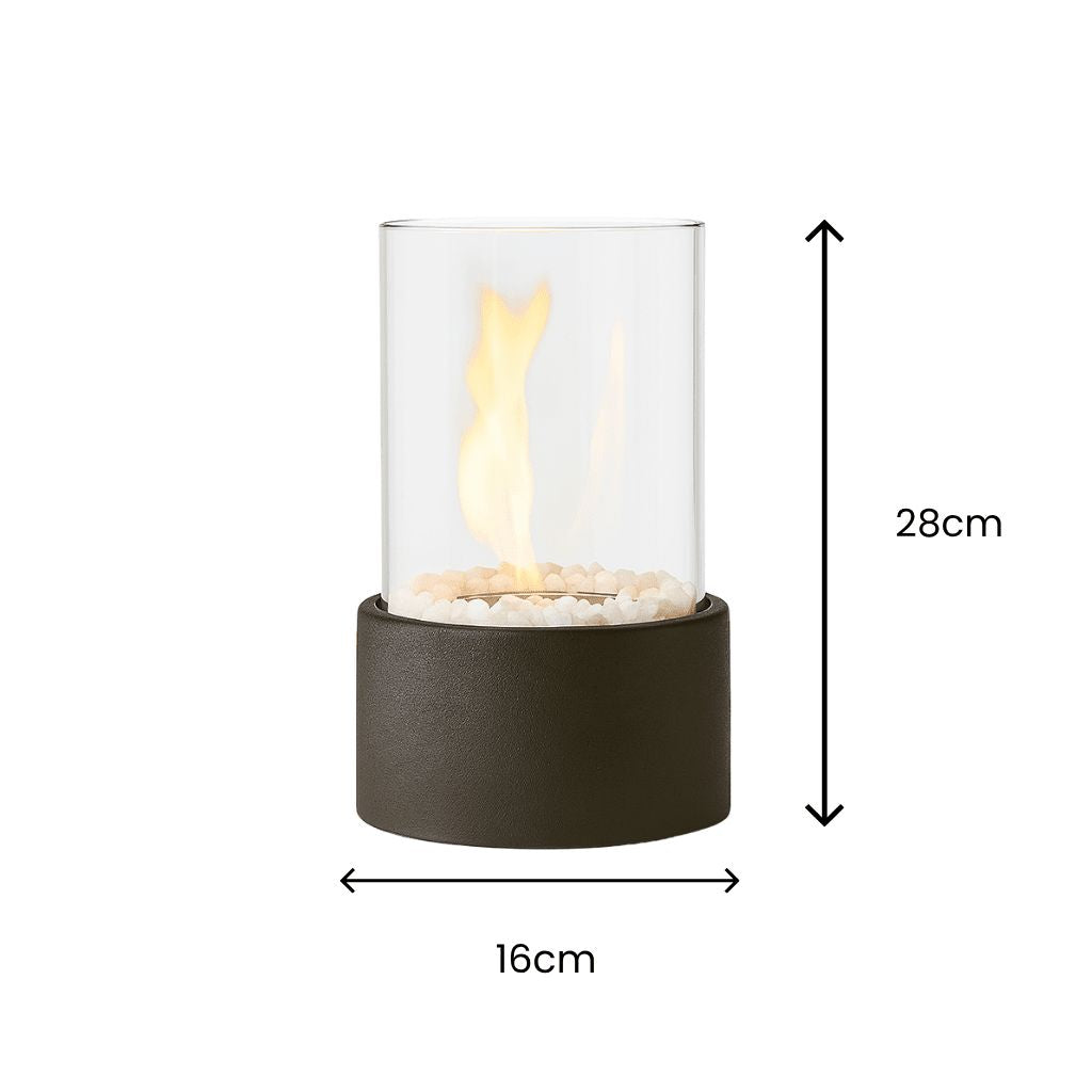 Fire Pit Tabletop Cozy Portable Cylinder Flame - Tegulane Global