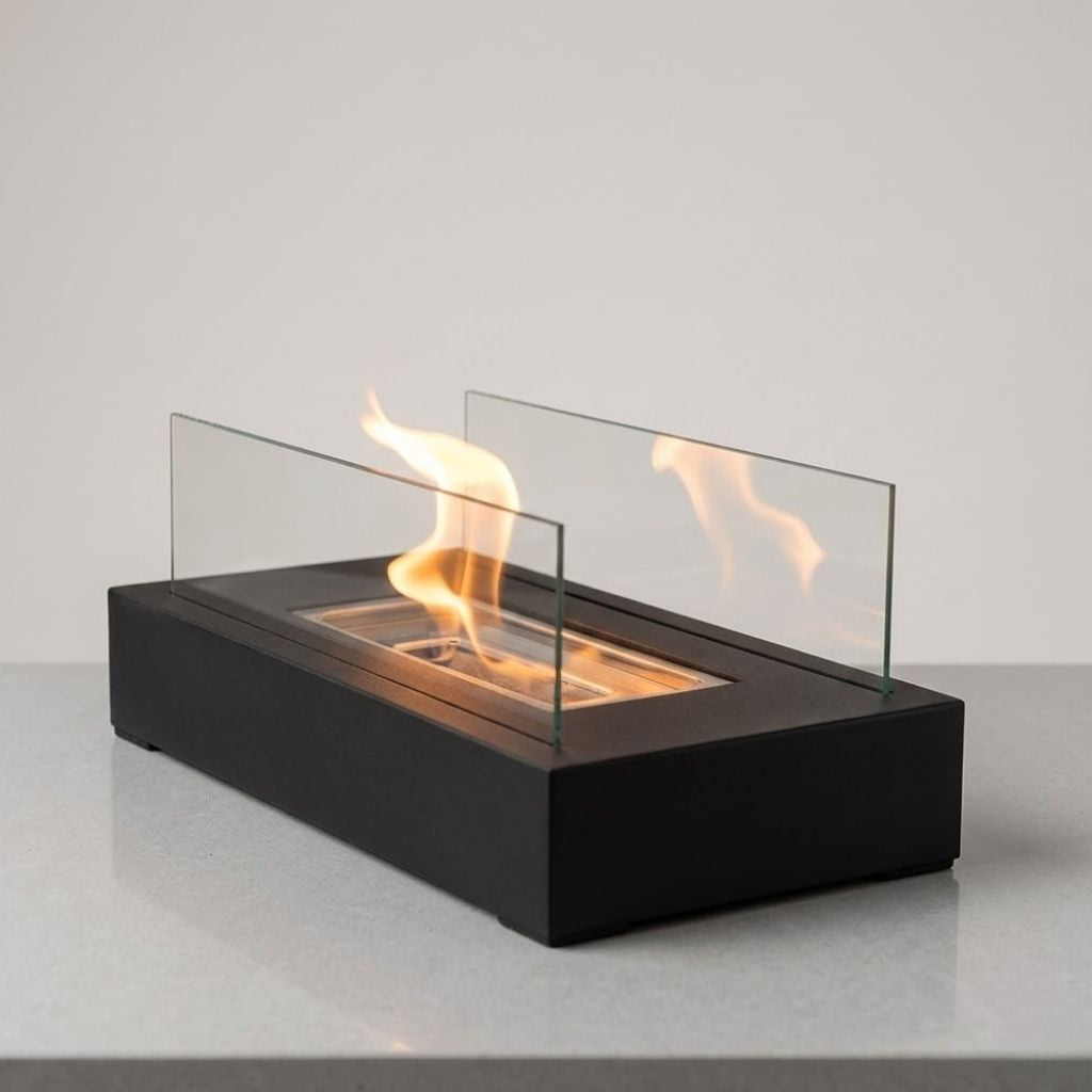 Fire Pit Tabletop Minimalist Portable Rectangle Flame - Tegulane Global