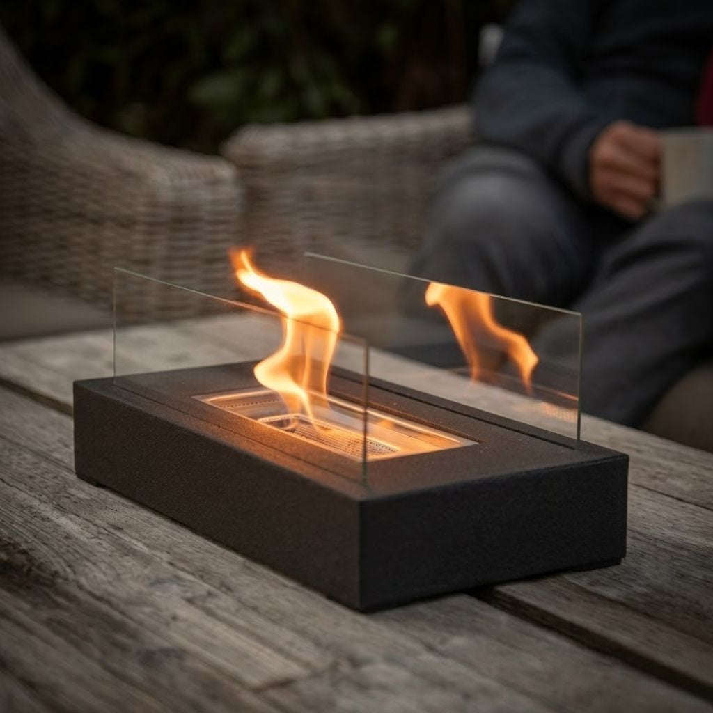Fire Pit Tabletop Minimalist Portable Rectangle Flame - Tegulane Global