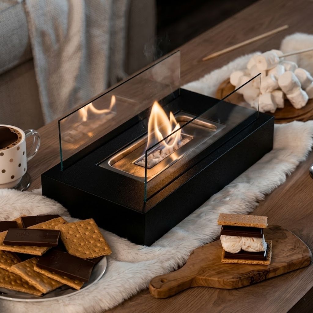 Fire Pit Tabletop Minimalist Portable Rectangle Flame - Tegulane Global