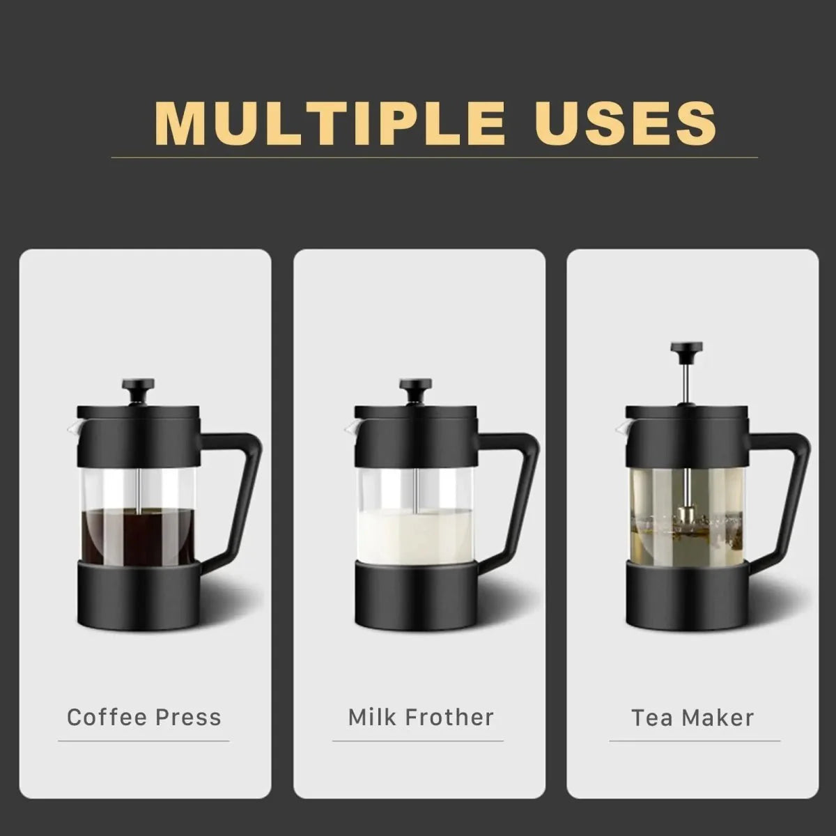 French Press Coffee Maker - Borosilicate Glass - Tegulane Global