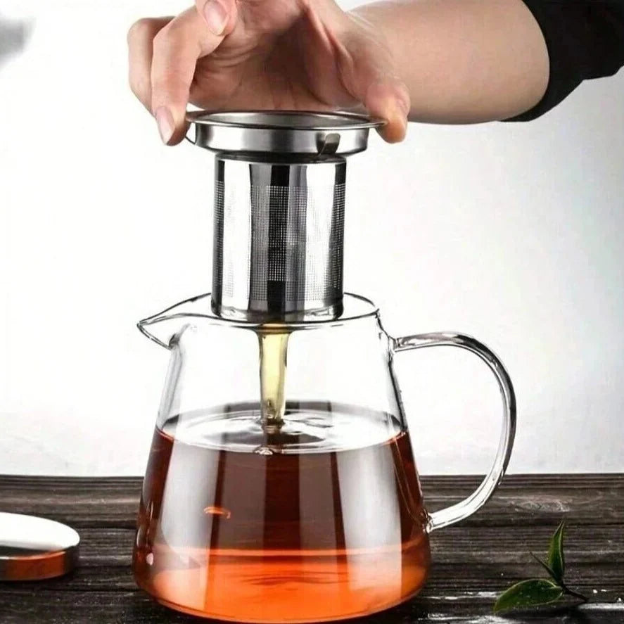 Glass Teapot With Tea Strainer Infuser - Tegulane Global