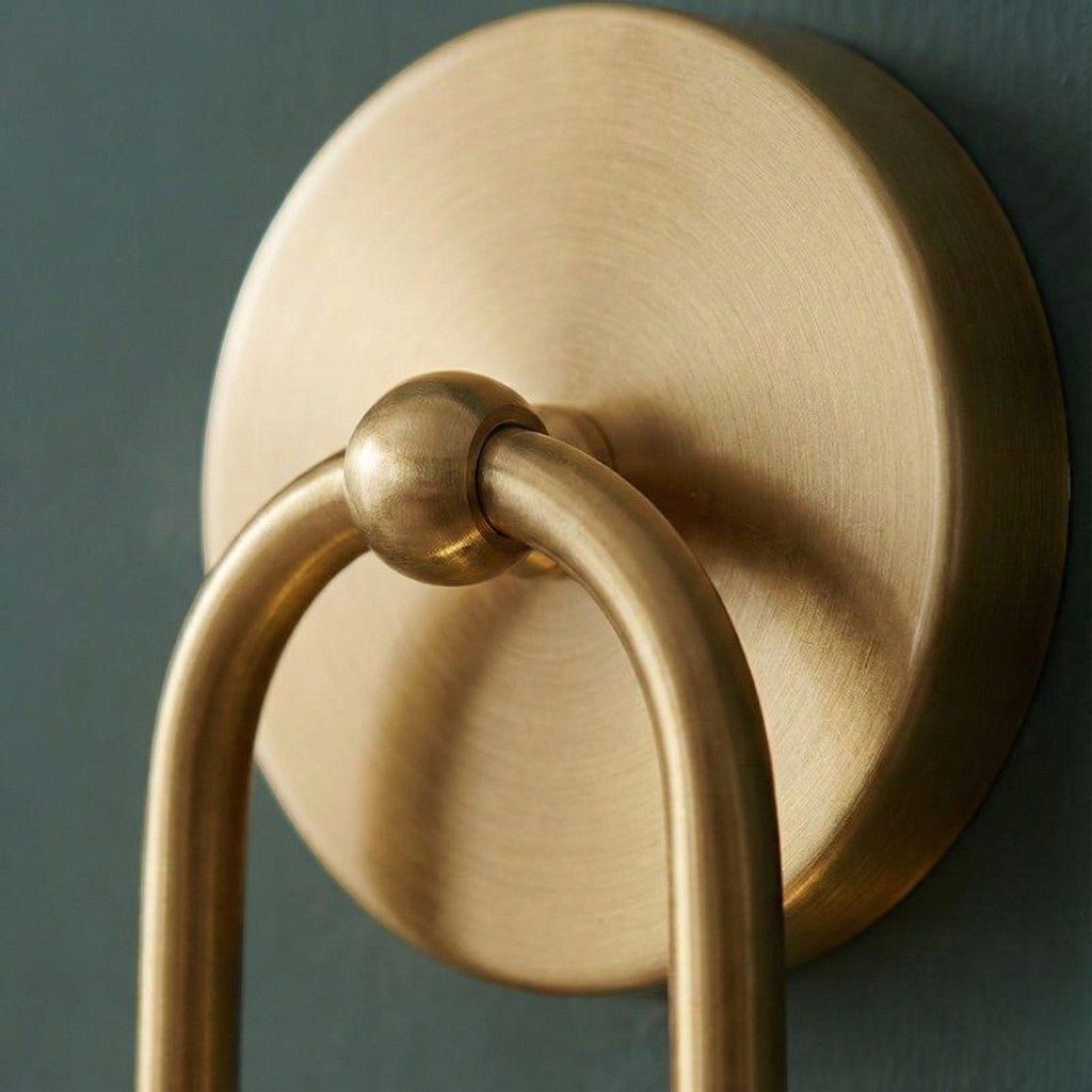 Gold Wall Sconce with Double Frosted Glass Cylinders - Tegulane Global