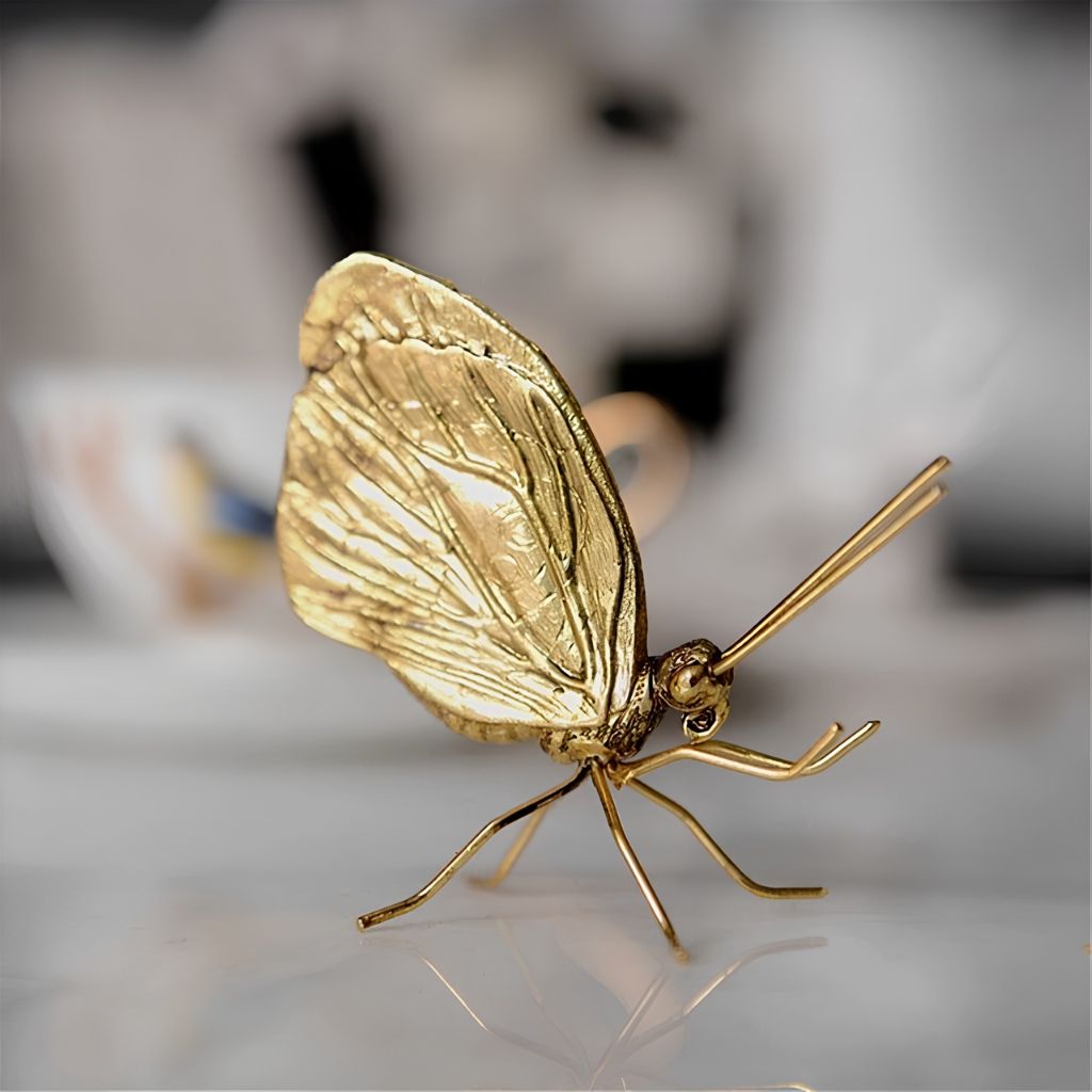 Gold-Finish Zinc Alloy Bug Sculpture - Tegulane Global