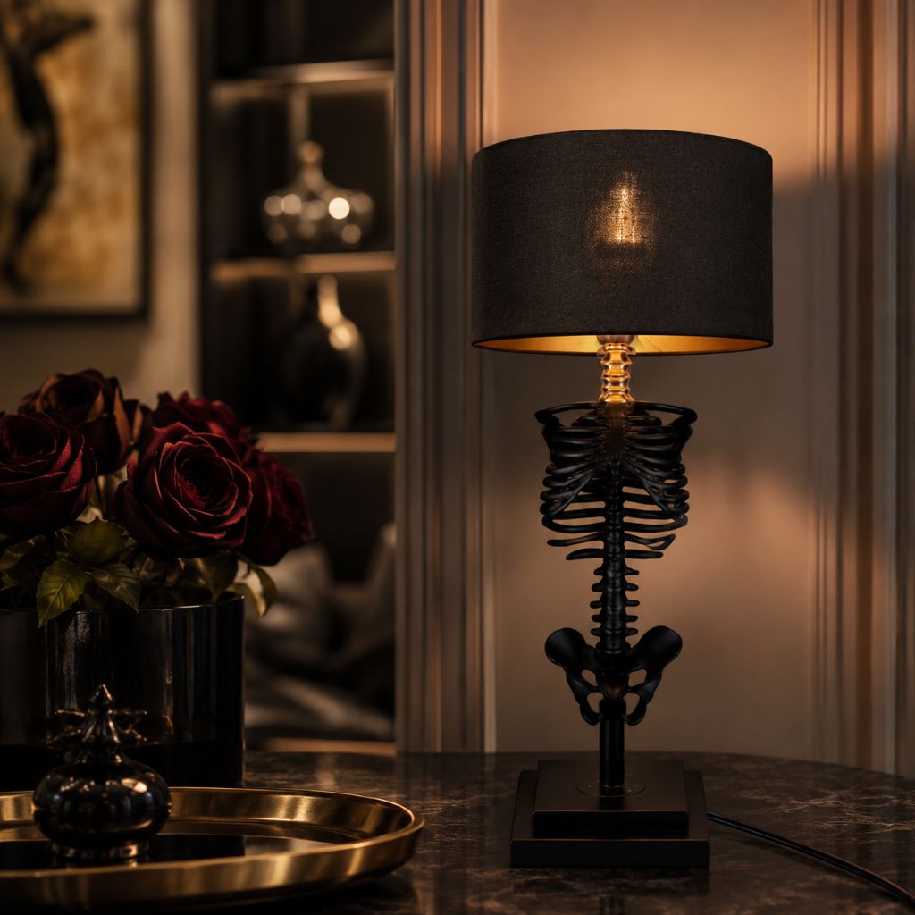 Gothic Skeleton Table Lamp - Tegulane Global
