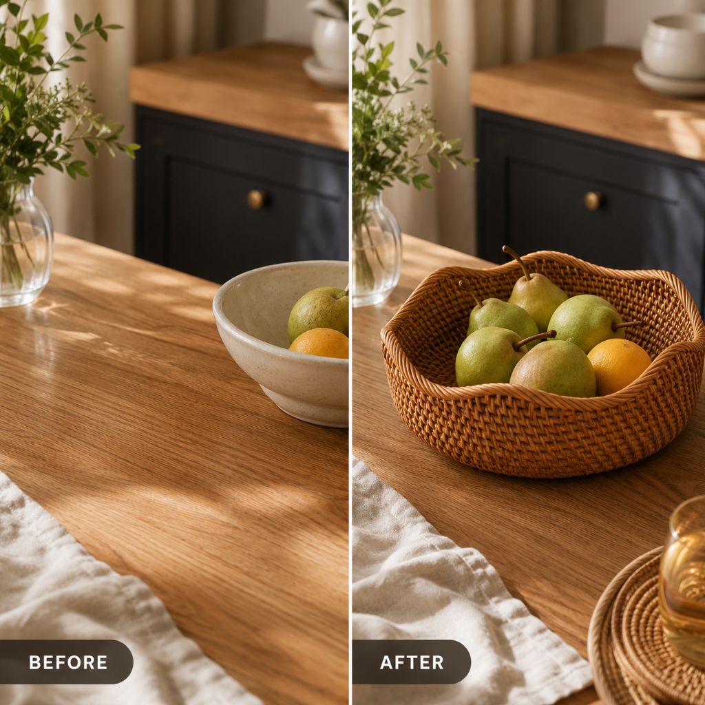 Handwoven Rattan Storage Basket for Bread and Fruit - Tegulane Global