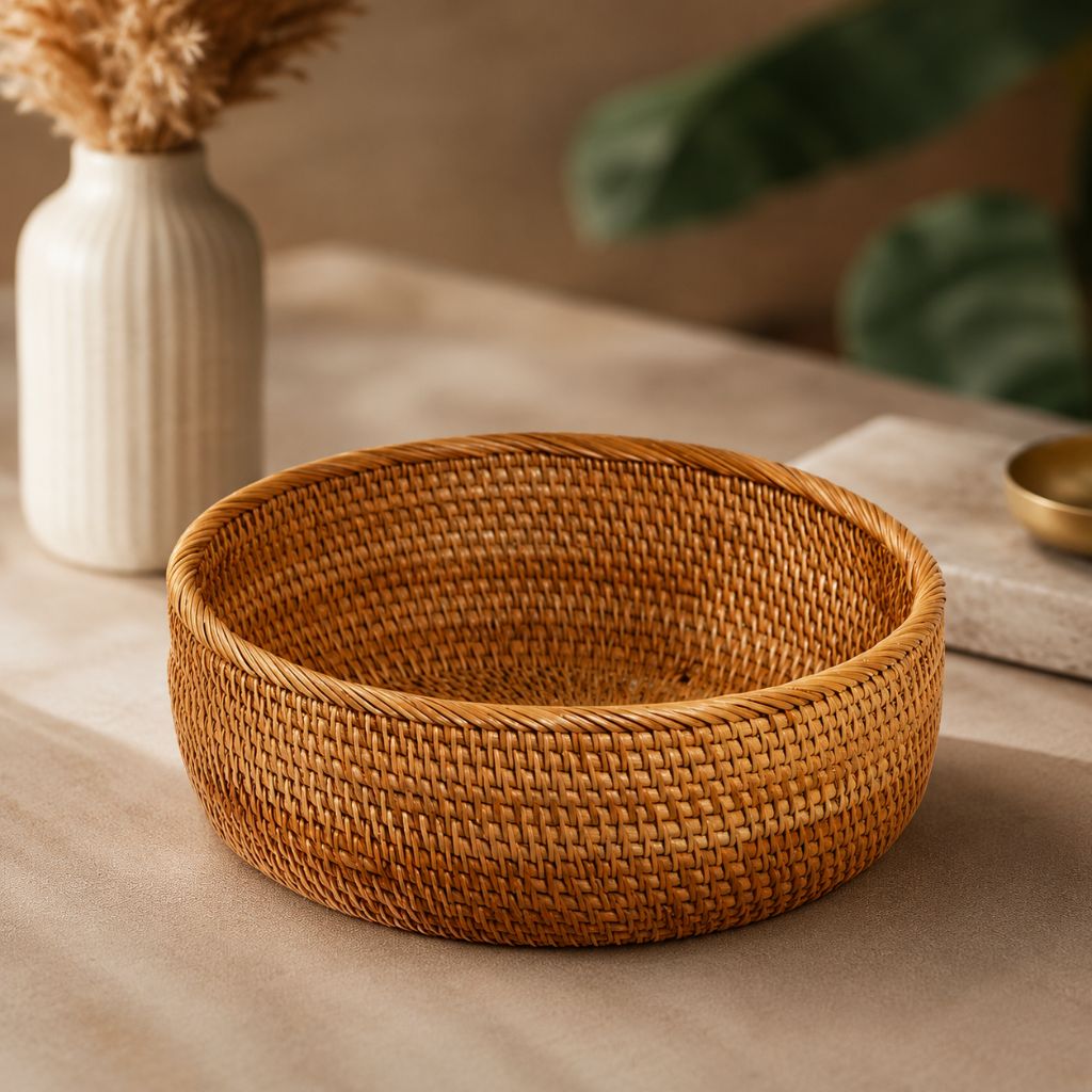 Handwoven Wicker Storage Basket for Home Use - Tegulane Global