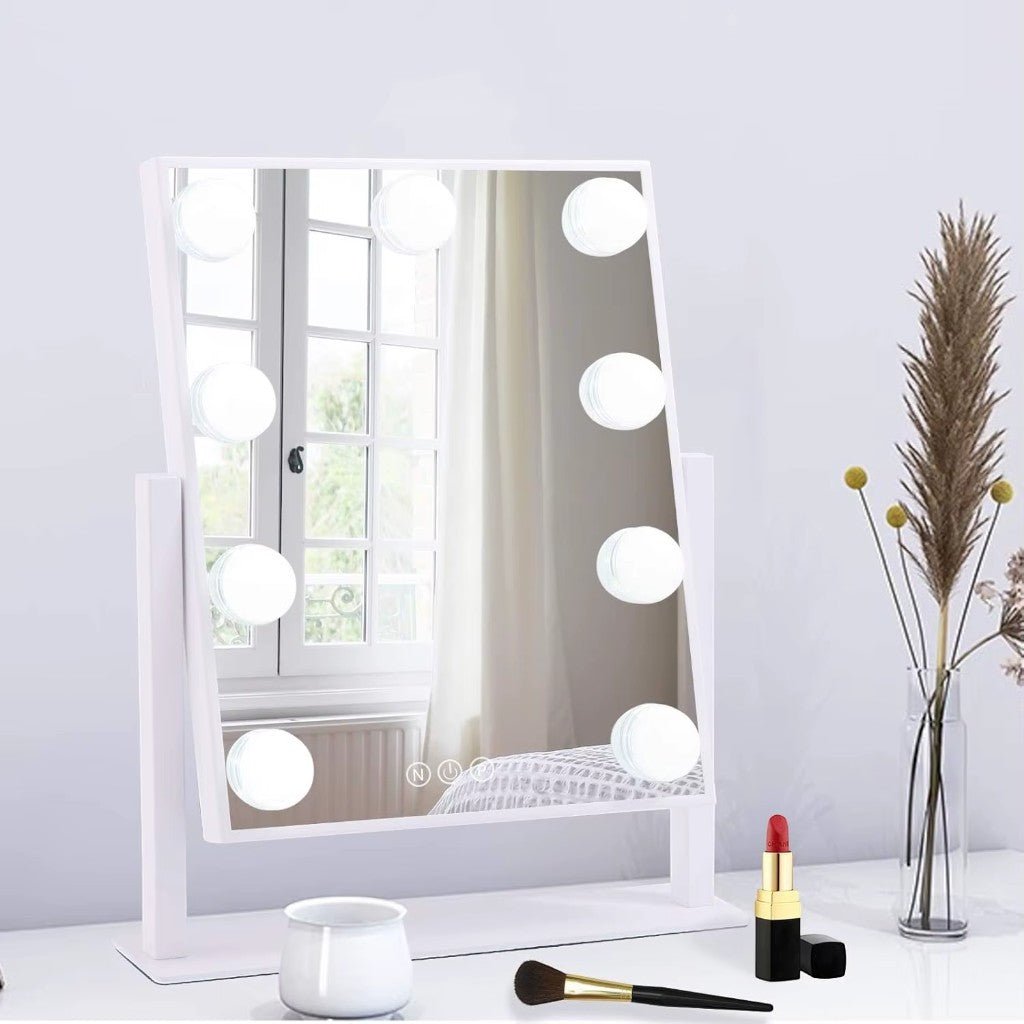 Hollywood Vanity Mirror with LED Bulbs 360° Rotation - Tegulane Global