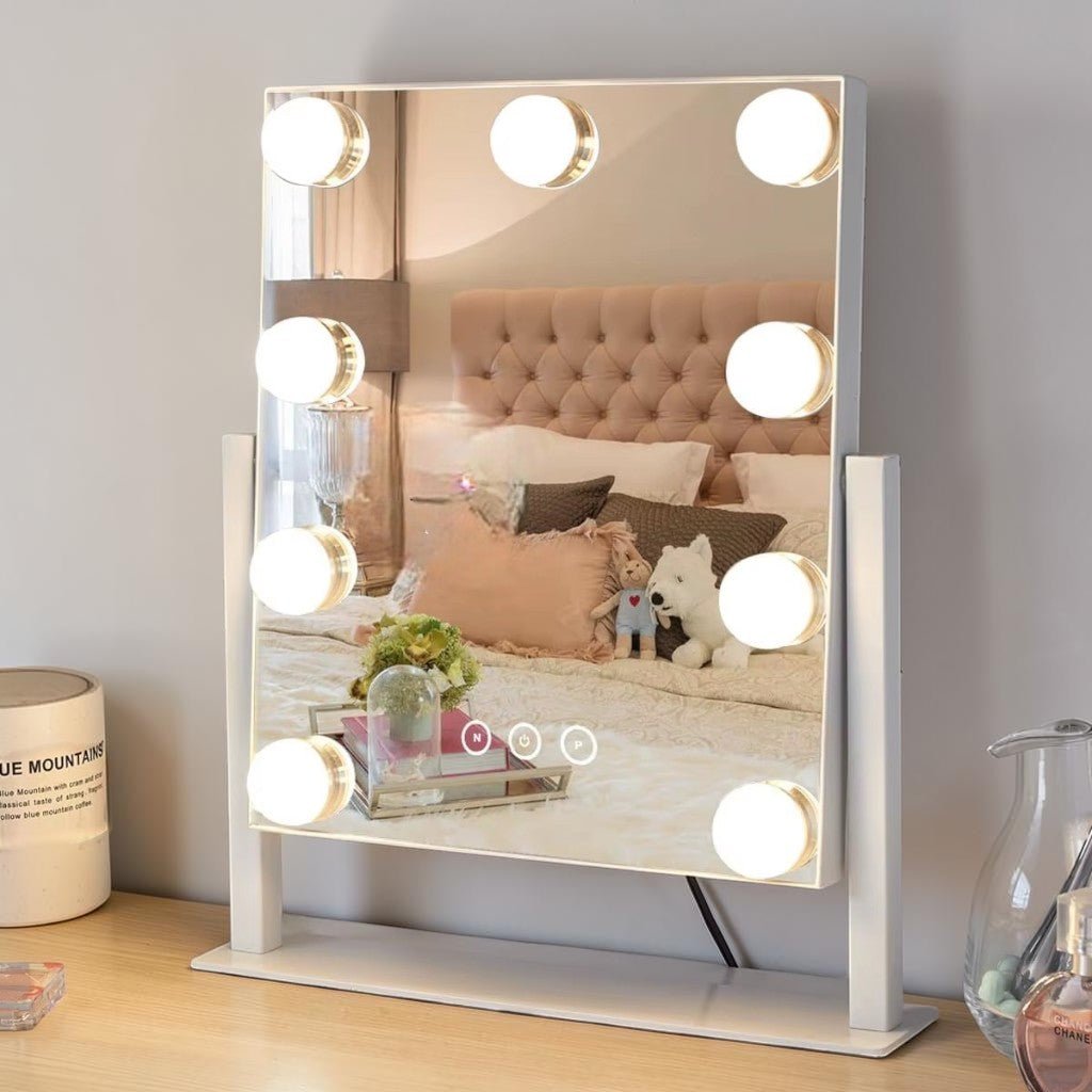Hollywood Vanity Mirror with LED Bulbs 360° Rotation - Tegulane Global